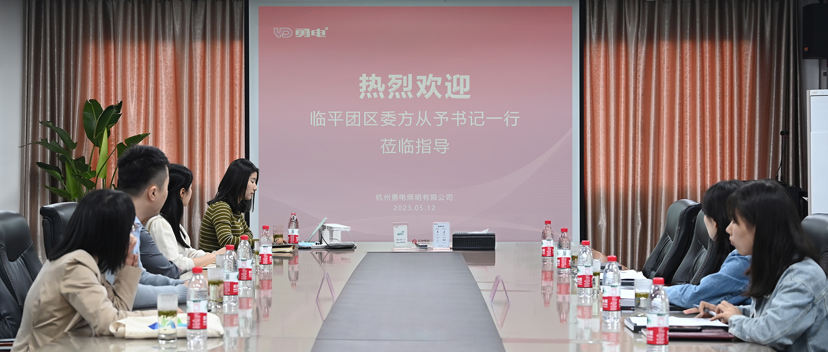 臨平團(tuán)區(qū)委書記方從予一行蒞臨勇電調(diào)研服務(wù)