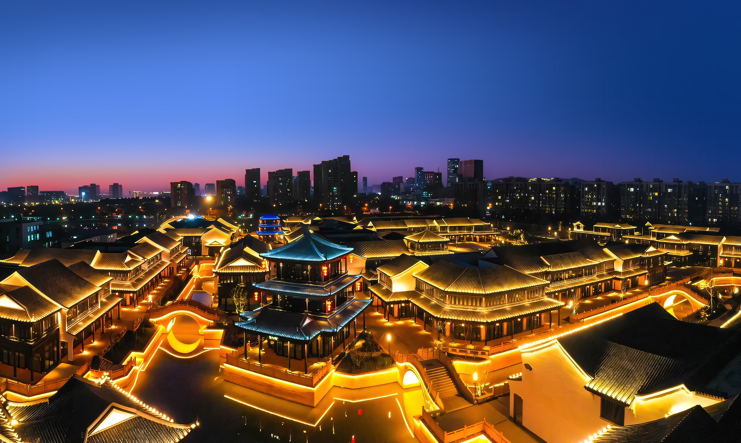 白天看古建，晚上賞燈光！茶山浦水街成文旅照明新樣板